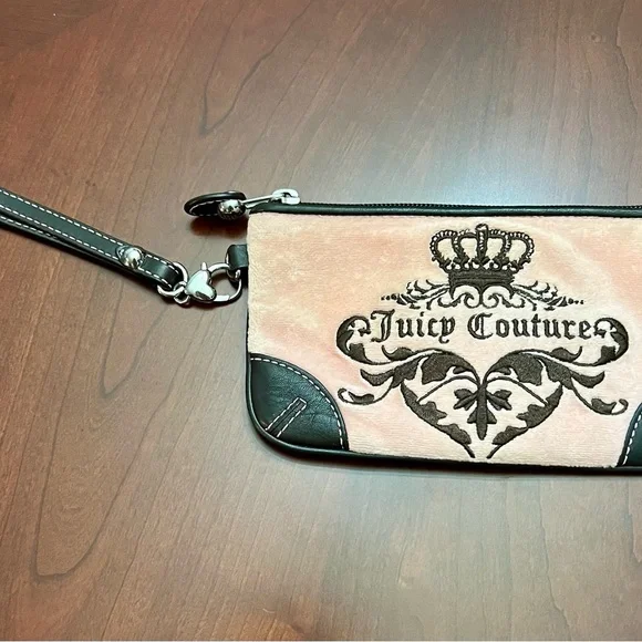 Juicy Couture Vintage Pink and Brown Wristlet - Picture 2 of 10